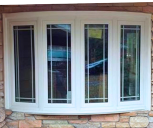 Five lite Bay Window with Prairie Grids in White