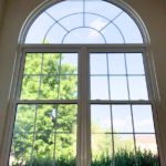 Double Hung Windows, Architectural Half-Round Windows with Grids; White II